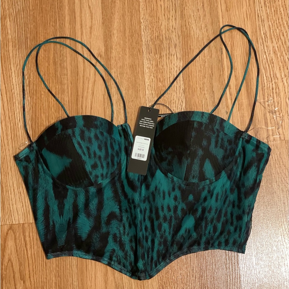 Fashion Nova M Carmine Mesh Corset Top